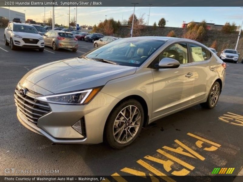 Symphony Silver / Black 2020 Hyundai Elantra Limited