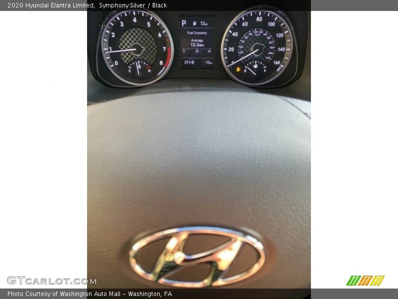 Symphony Silver / Black 2020 Hyundai Elantra Limited