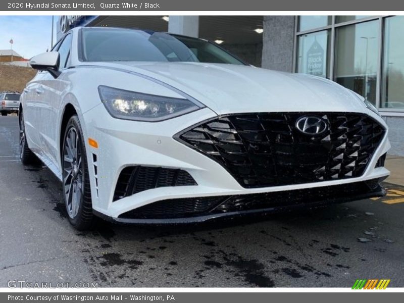 Quartz White / Black 2020 Hyundai Sonata Limited