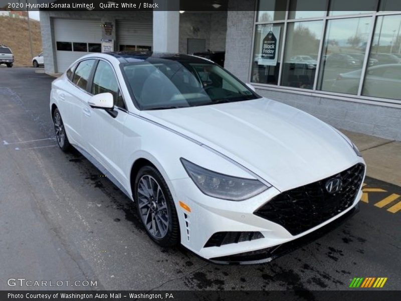 Quartz White / Black 2020 Hyundai Sonata Limited