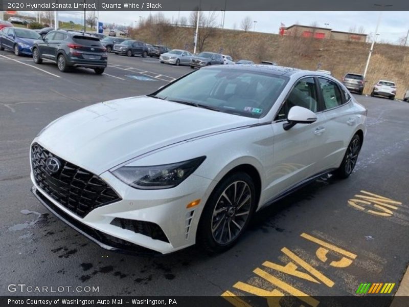 Quartz White / Black 2020 Hyundai Sonata Limited