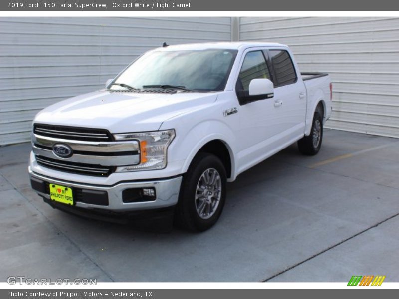 Oxford White / Light Camel 2019 Ford F150 Lariat SuperCrew