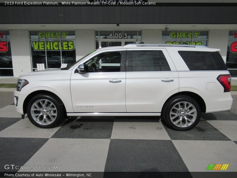 White Platinum Metallic Tri-Coat / Medium Soft Ceramic 2019 Ford Expedition Platinum