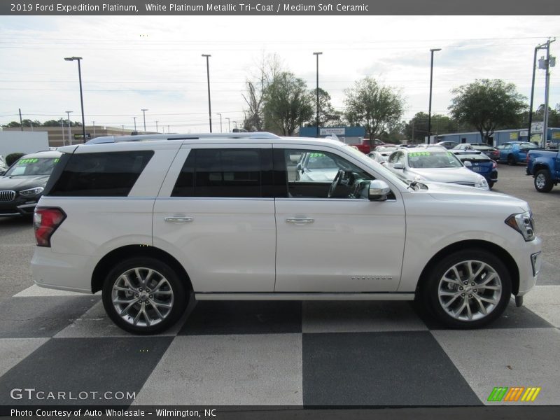 White Platinum Metallic Tri-Coat / Medium Soft Ceramic 2019 Ford Expedition Platinum