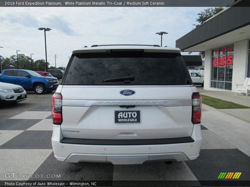 White Platinum Metallic Tri-Coat / Medium Soft Ceramic 2019 Ford Expedition Platinum