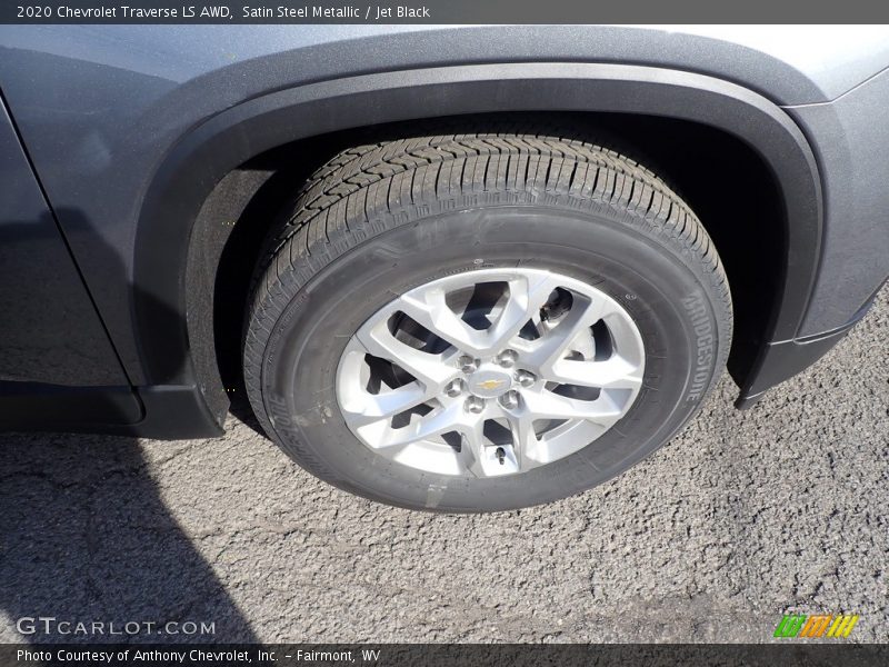 Satin Steel Metallic / Jet Black 2020 Chevrolet Traverse LS AWD