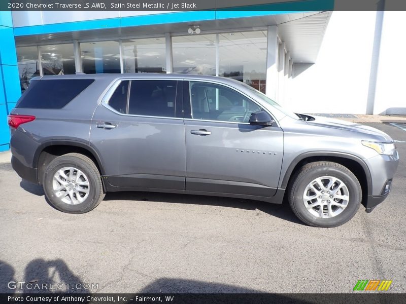 Satin Steel Metallic / Jet Black 2020 Chevrolet Traverse LS AWD