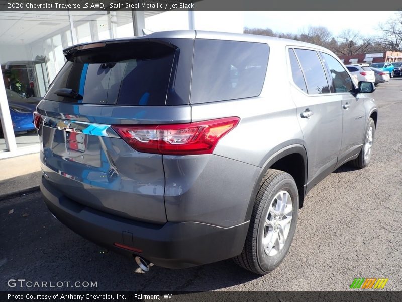 Satin Steel Metallic / Jet Black 2020 Chevrolet Traverse LS AWD