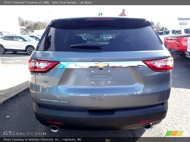 Satin Steel Metallic / Jet Black 2020 Chevrolet Traverse LS AWD