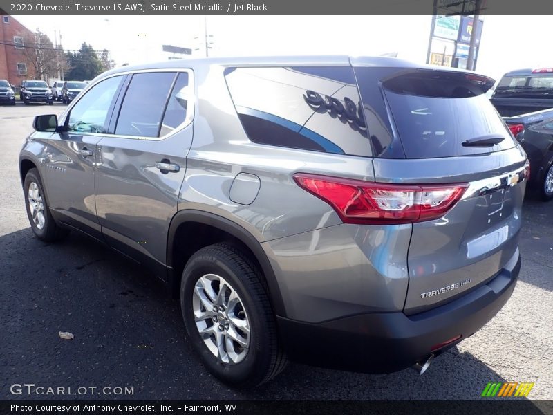 Satin Steel Metallic / Jet Black 2020 Chevrolet Traverse LS AWD