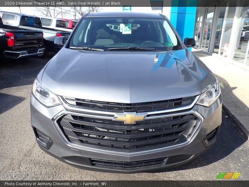 Satin Steel Metallic / Jet Black 2020 Chevrolet Traverse LS AWD