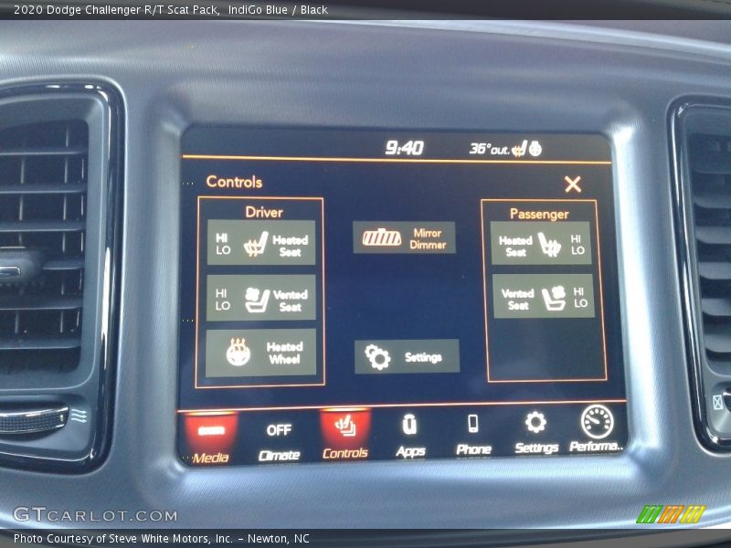 Controls of 2020 Challenger R/T Scat Pack