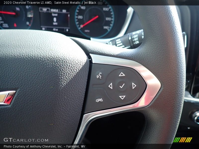 Satin Steel Metallic / Jet Black 2020 Chevrolet Traverse LS AWD