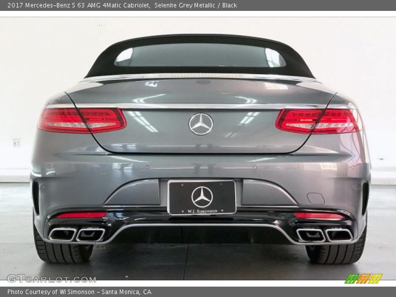 Selenite Grey Metallic / Black 2017 Mercedes-Benz S 63 AMG 4Matic Cabriolet