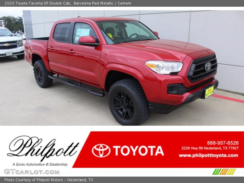 Barcelona Red Metallic / Cement 2020 Toyota Tacoma SR Double Cab