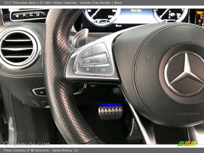 Selenite Grey Metallic / Black 2017 Mercedes-Benz S 63 AMG 4Matic Cabriolet