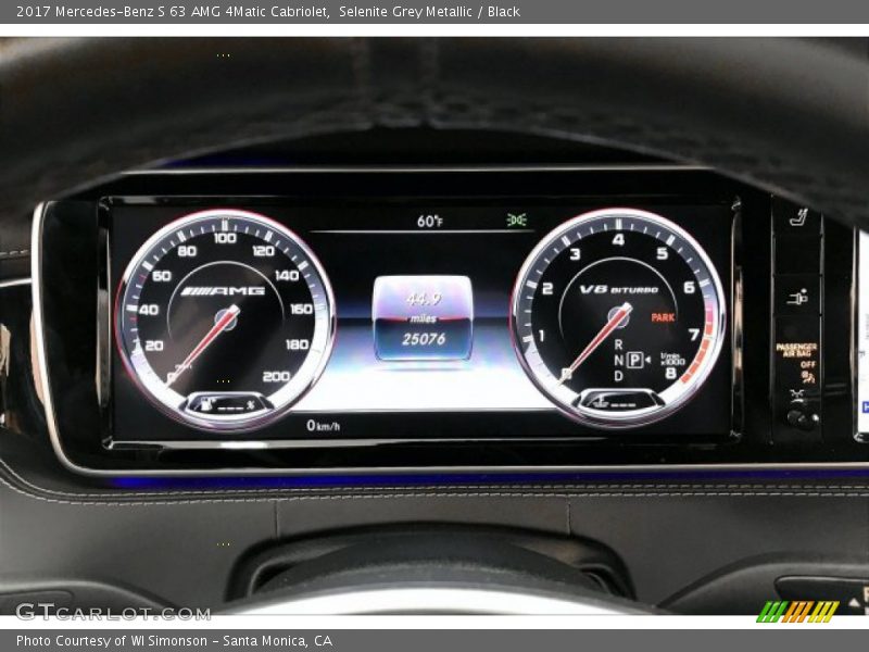 Selenite Grey Metallic / Black 2017 Mercedes-Benz S 63 AMG 4Matic Cabriolet