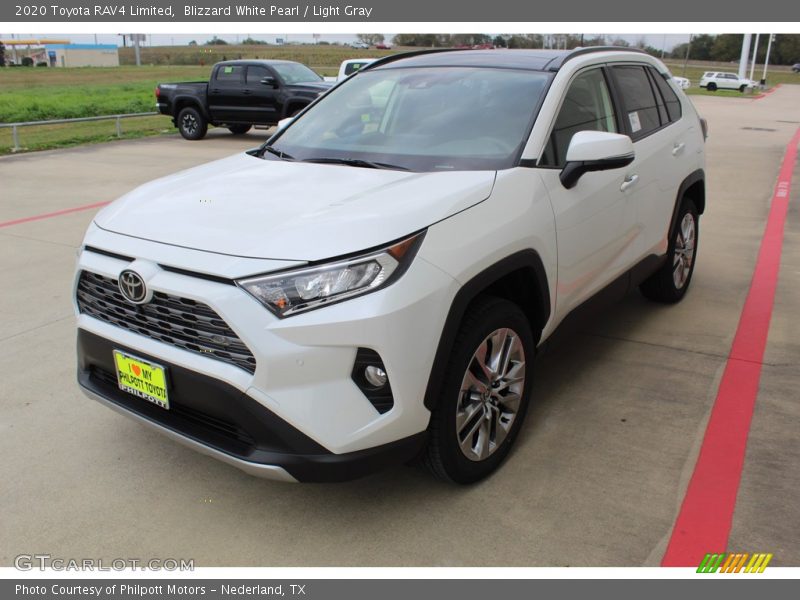 Blizzard White Pearl / Light Gray 2020 Toyota RAV4 Limited