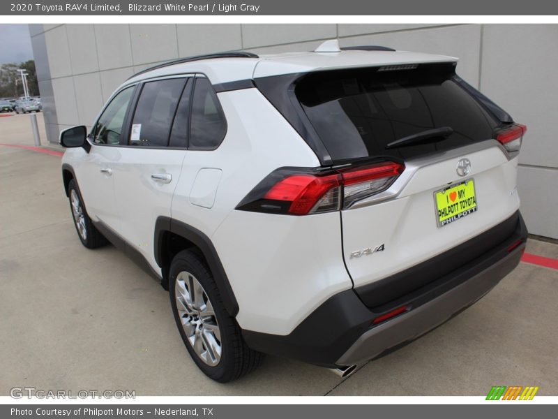 Blizzard White Pearl / Light Gray 2020 Toyota RAV4 Limited