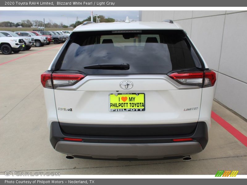 Blizzard White Pearl / Light Gray 2020 Toyota RAV4 Limited