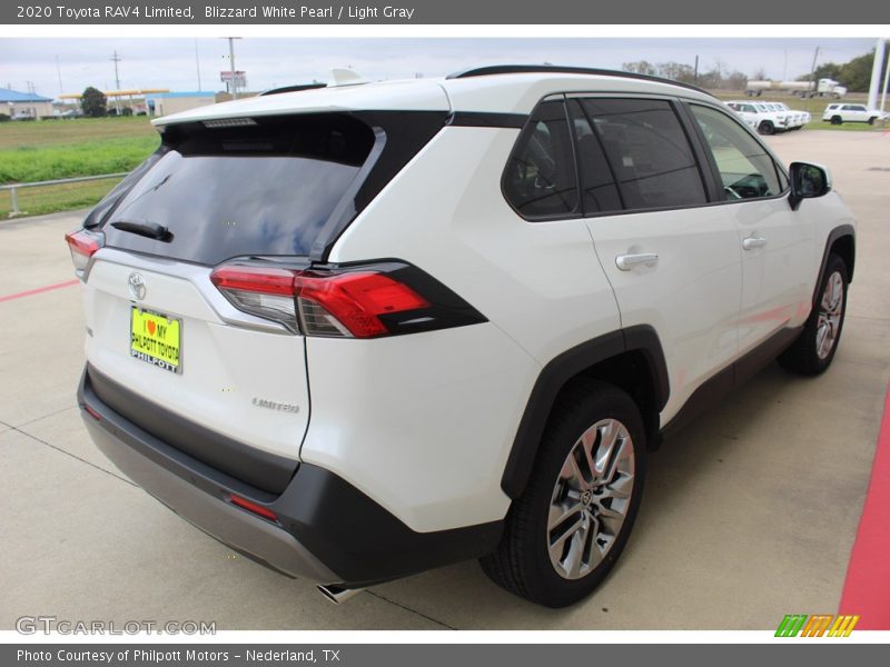 Blizzard White Pearl / Light Gray 2020 Toyota RAV4 Limited