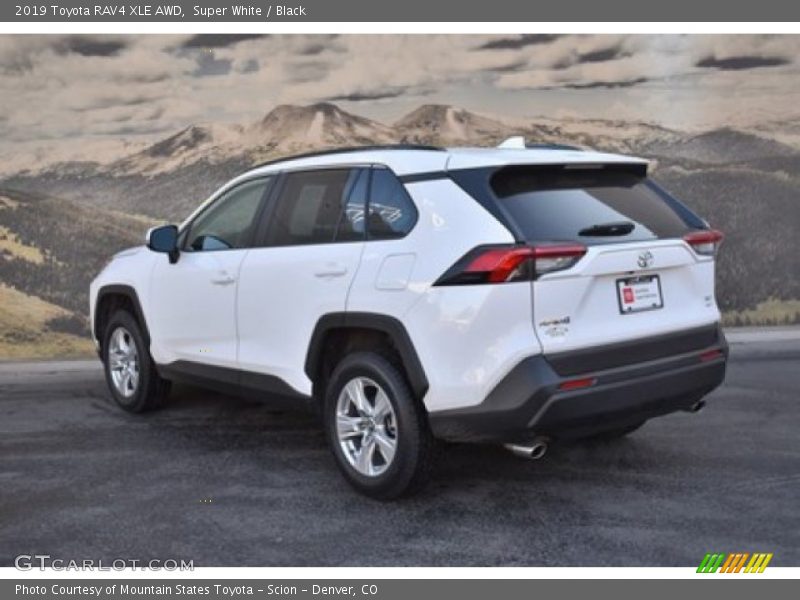 Super White / Black 2019 Toyota RAV4 XLE AWD