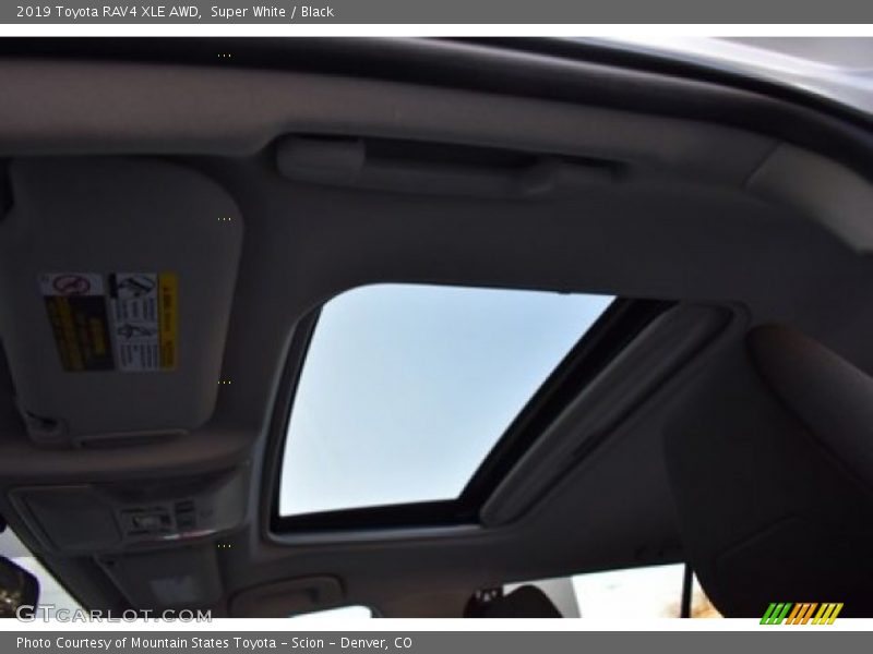 Super White / Black 2019 Toyota RAV4 XLE AWD