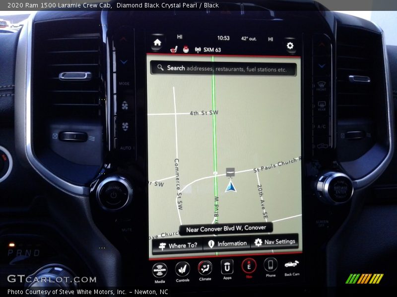 Diamond Black Crystal Pearl / Black 2020 Ram 1500 Laramie Crew Cab