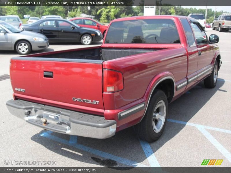 Medium Red Metallic / Graphite 1998 Chevrolet S10 LS Extended Cab