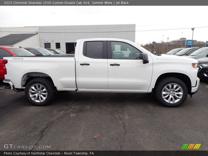 Summit White / Jet Black 2020 Chevrolet Silverado 1500 Custom Double Cab 4x4