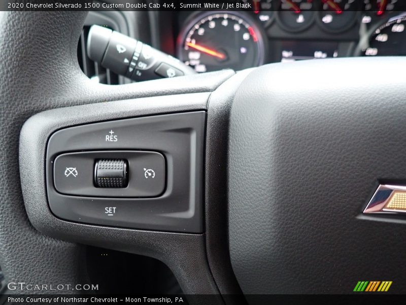 Summit White / Jet Black 2020 Chevrolet Silverado 1500 Custom Double Cab 4x4