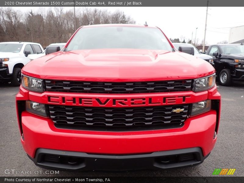 Red Hot / Jet Black 2020 Chevrolet Silverado 1500 Custom Double Cab 4x4