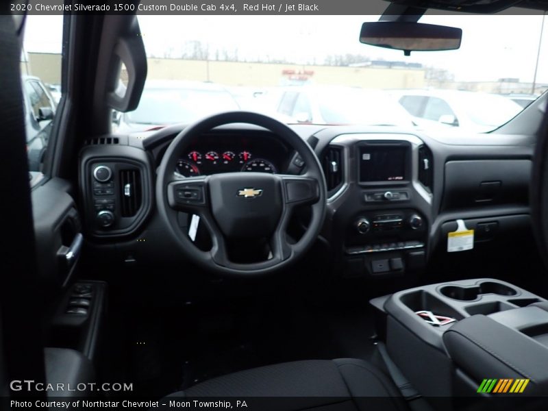 Red Hot / Jet Black 2020 Chevrolet Silverado 1500 Custom Double Cab 4x4