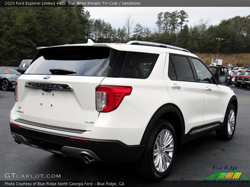 Star White Metallic Tri-Coat / Sandstone 2020 Ford Explorer Limited 4WD