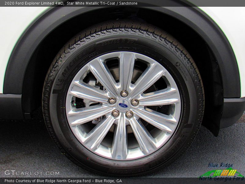 Star White Metallic Tri-Coat / Sandstone 2020 Ford Explorer Limited 4WD