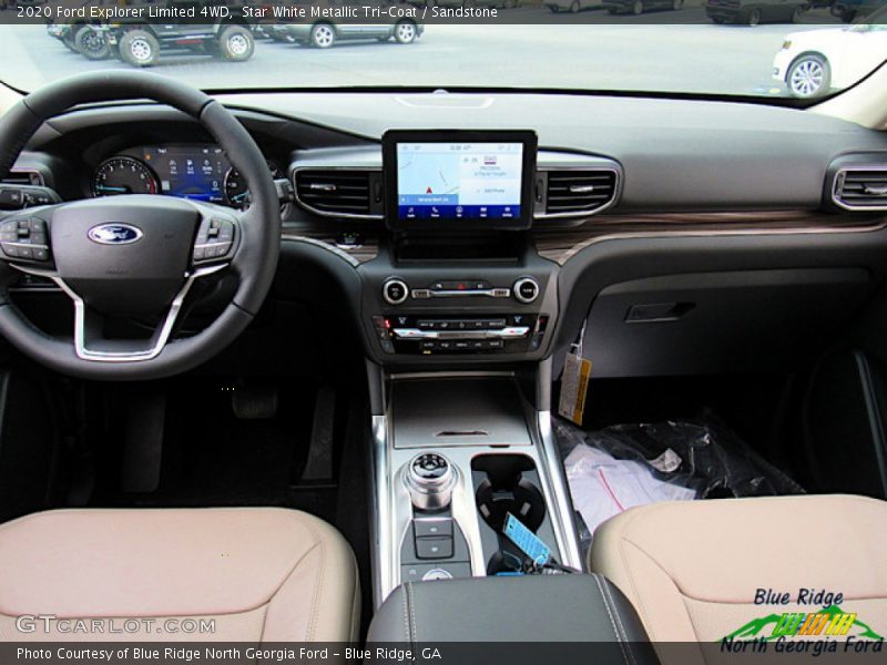 Star White Metallic Tri-Coat / Sandstone 2020 Ford Explorer Limited 4WD