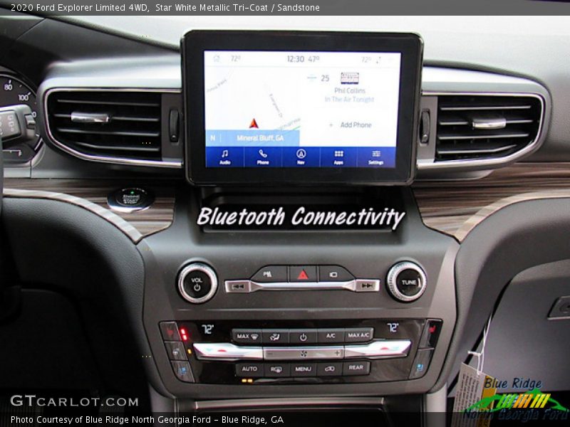 Star White Metallic Tri-Coat / Sandstone 2020 Ford Explorer Limited 4WD
