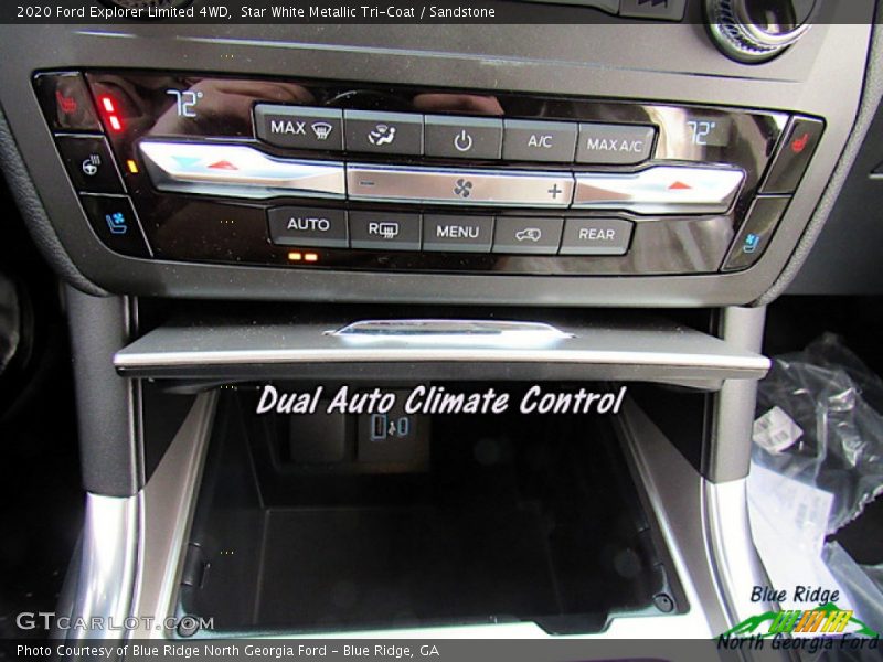 Star White Metallic Tri-Coat / Sandstone 2020 Ford Explorer Limited 4WD