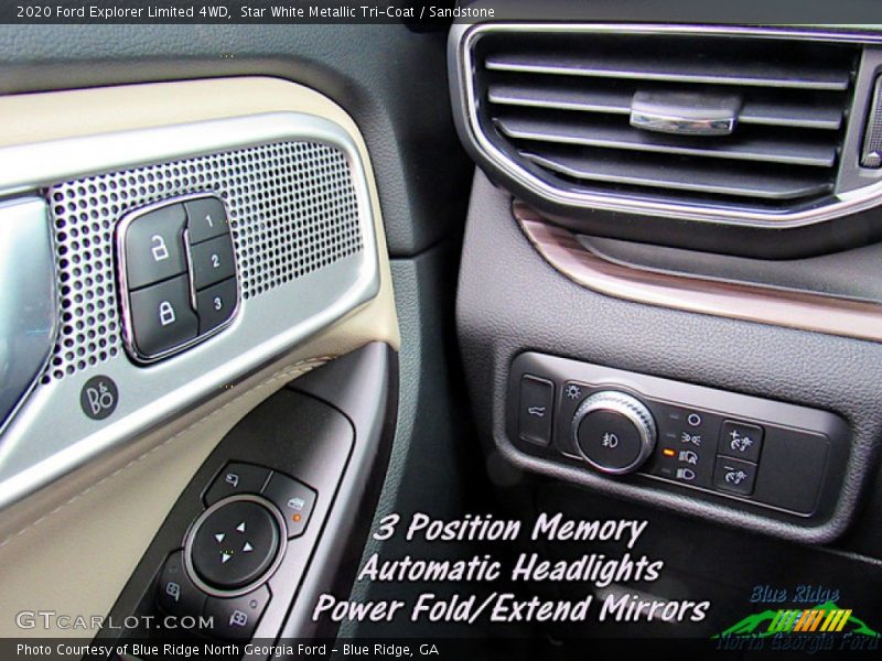 Star White Metallic Tri-Coat / Sandstone 2020 Ford Explorer Limited 4WD