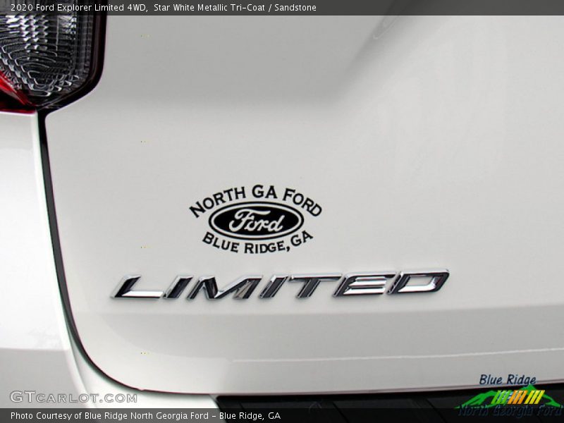 Star White Metallic Tri-Coat / Sandstone 2020 Ford Explorer Limited 4WD