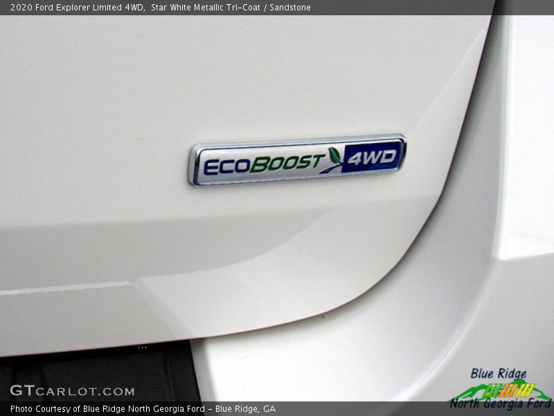 Star White Metallic Tri-Coat / Sandstone 2020 Ford Explorer Limited 4WD