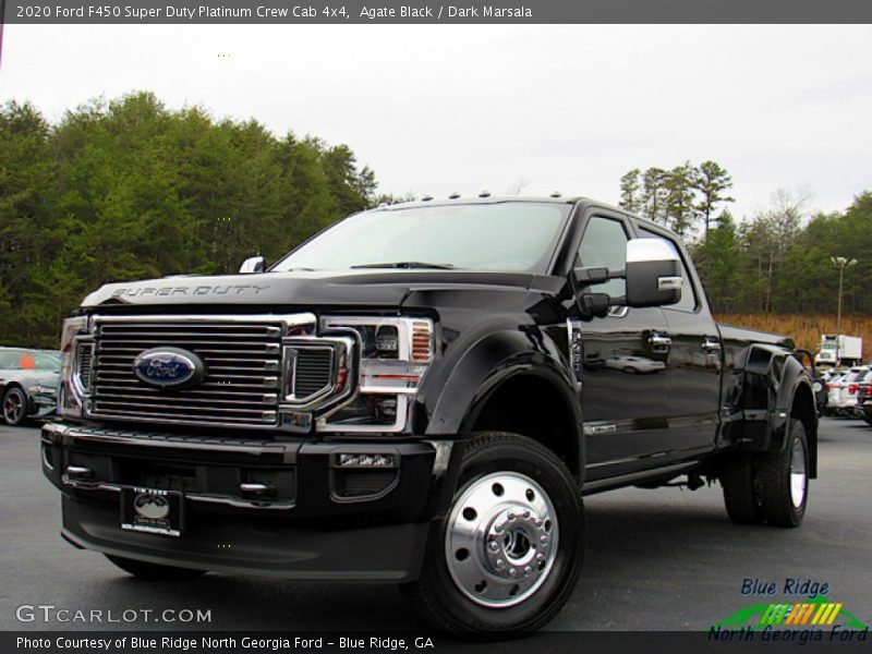 Agate Black / Dark Marsala 2020 Ford F450 Super Duty Platinum Crew Cab 4x4