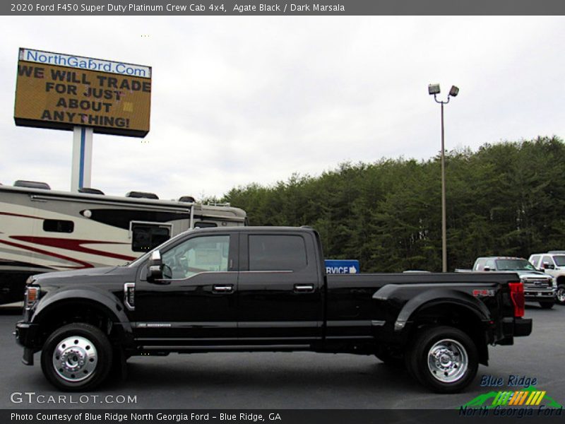 Agate Black / Dark Marsala 2020 Ford F450 Super Duty Platinum Crew Cab 4x4
