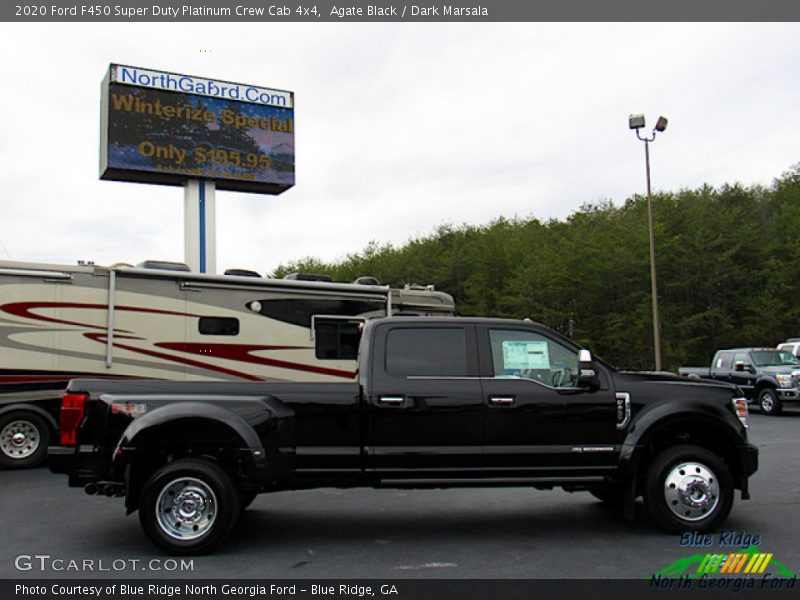 Agate Black / Dark Marsala 2020 Ford F450 Super Duty Platinum Crew Cab 4x4