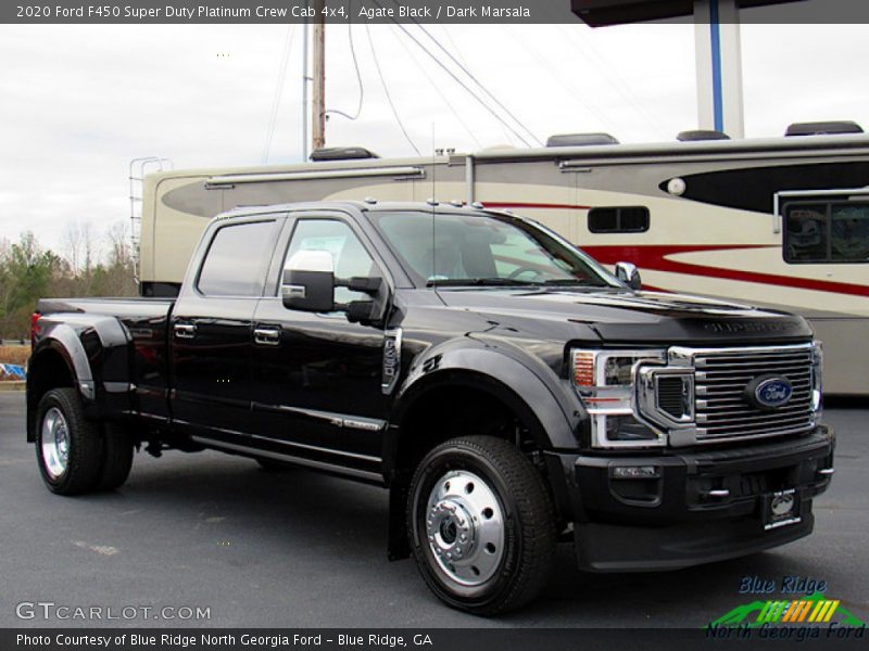 Agate Black / Dark Marsala 2020 Ford F450 Super Duty Platinum Crew Cab 4x4