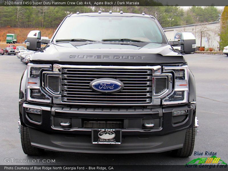 Agate Black / Dark Marsala 2020 Ford F450 Super Duty Platinum Crew Cab 4x4