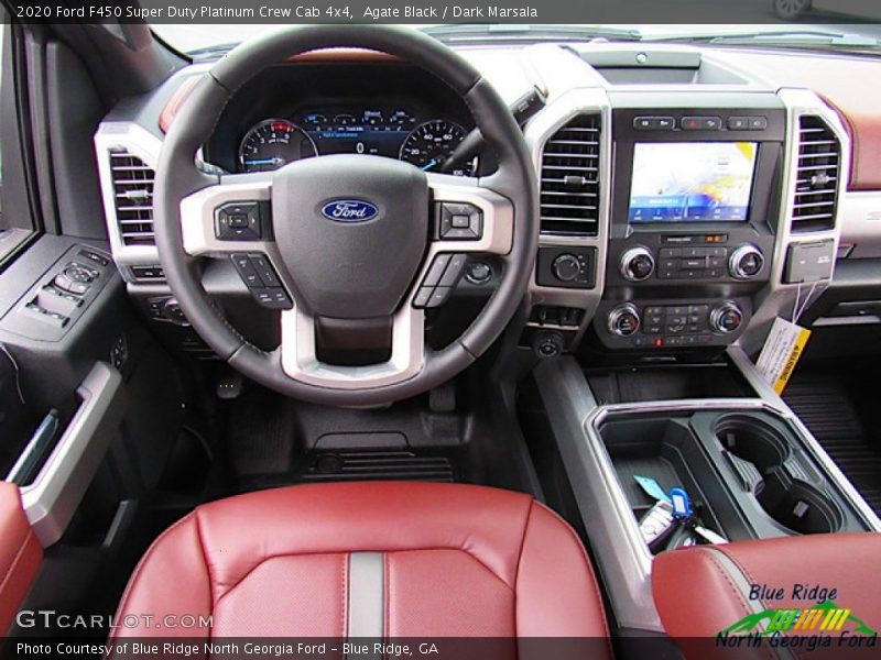 Agate Black / Dark Marsala 2020 Ford F450 Super Duty Platinum Crew Cab 4x4
