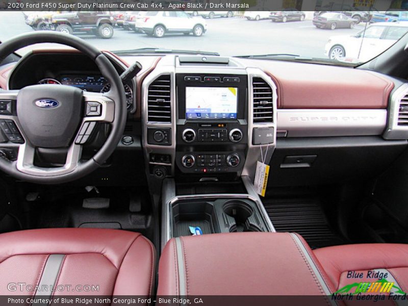 Agate Black / Dark Marsala 2020 Ford F450 Super Duty Platinum Crew Cab 4x4