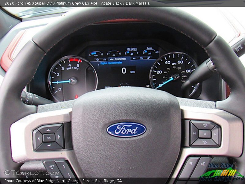 Agate Black / Dark Marsala 2020 Ford F450 Super Duty Platinum Crew Cab 4x4