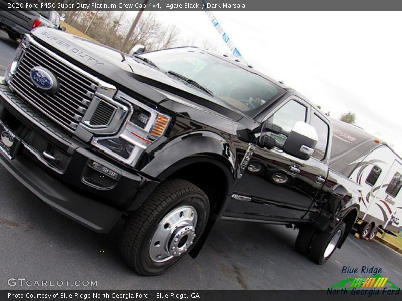 Agate Black / Dark Marsala 2020 Ford F450 Super Duty Platinum Crew Cab 4x4